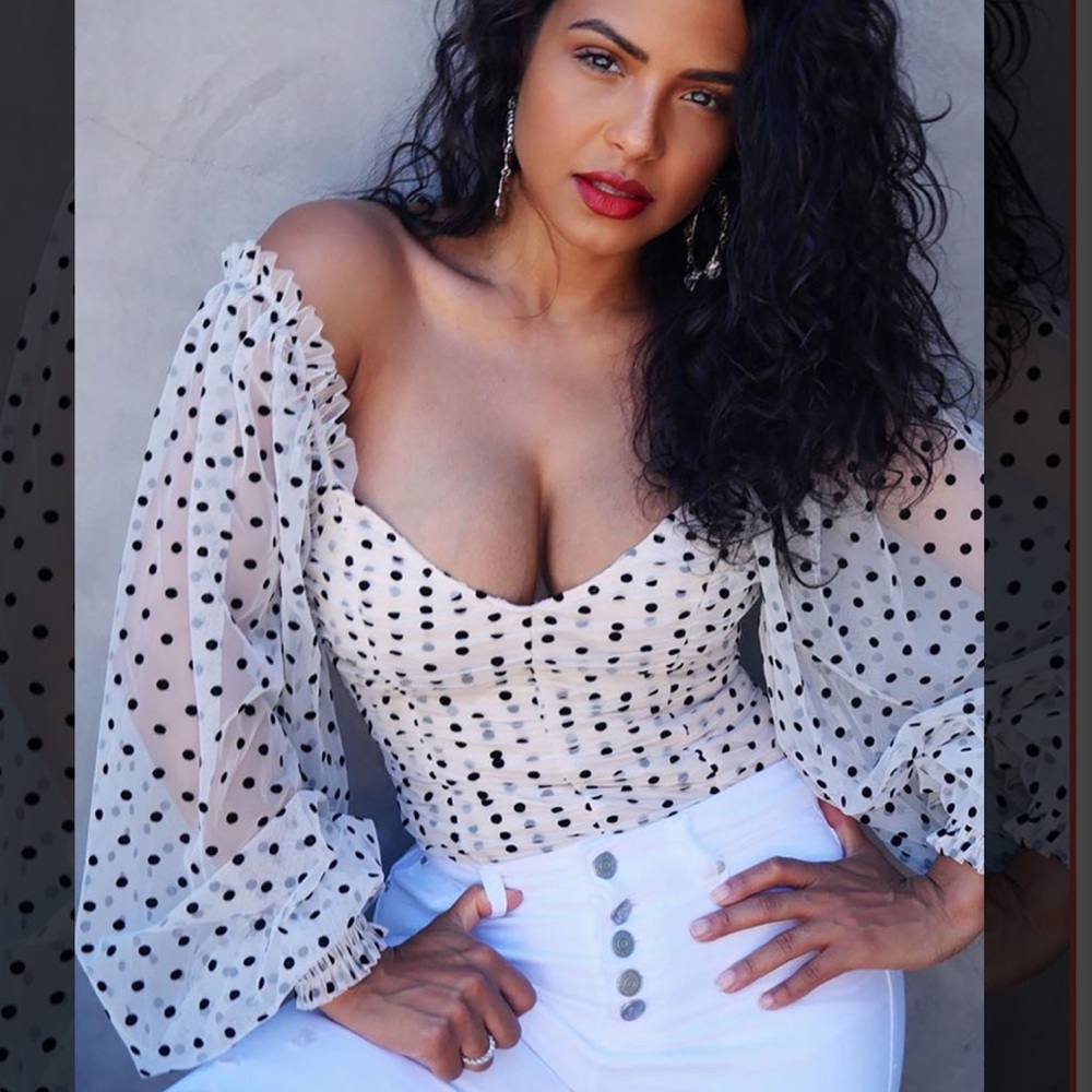 Follow Me To Paris Polka Dot Bodysuit fashion nova
